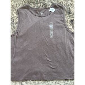 Women's size XL gap light brown shrunken tank crop